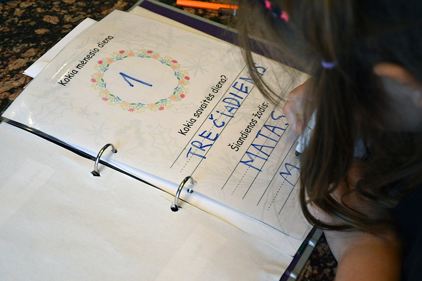 <p>Laminuotas puslapis: kasdien nuvalom ir rašom iš naujo.</p>
