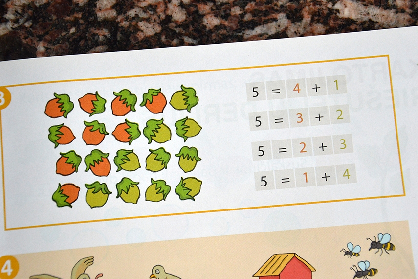 <p>Grafiškai sudėtis iki penkių</p>
