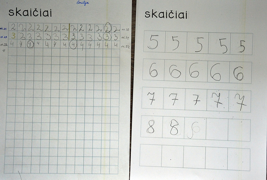 <p>Kairėj pusėj: senas smulkus variantas. Dešinėj pusėj: naujas, padidintas.</p>
