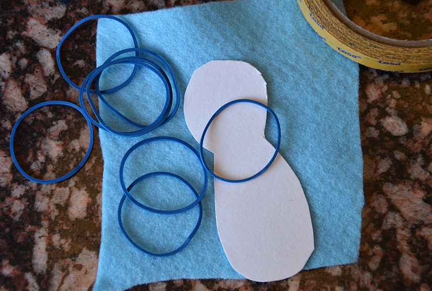 <p>Vystom vaikelį (veltinis, popieriaus skutelis, kanceliarinės gumytės)</p>
