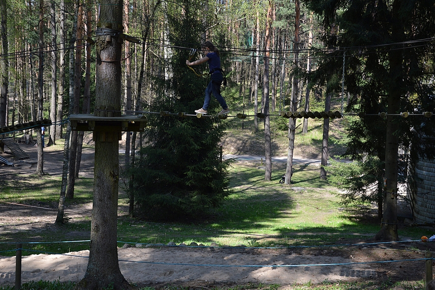 <p>Nuotykių parke Trakuose</p>

