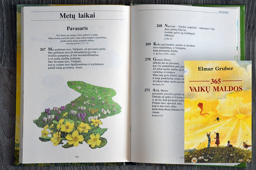 <p>Knygelė "365 Vaikų maldos". Knygelėje surašytomis maldomis nesimeldžiam, tačiau perskaitom ir apmąstom. O apmąstyti tikrai yra ką.</p>
